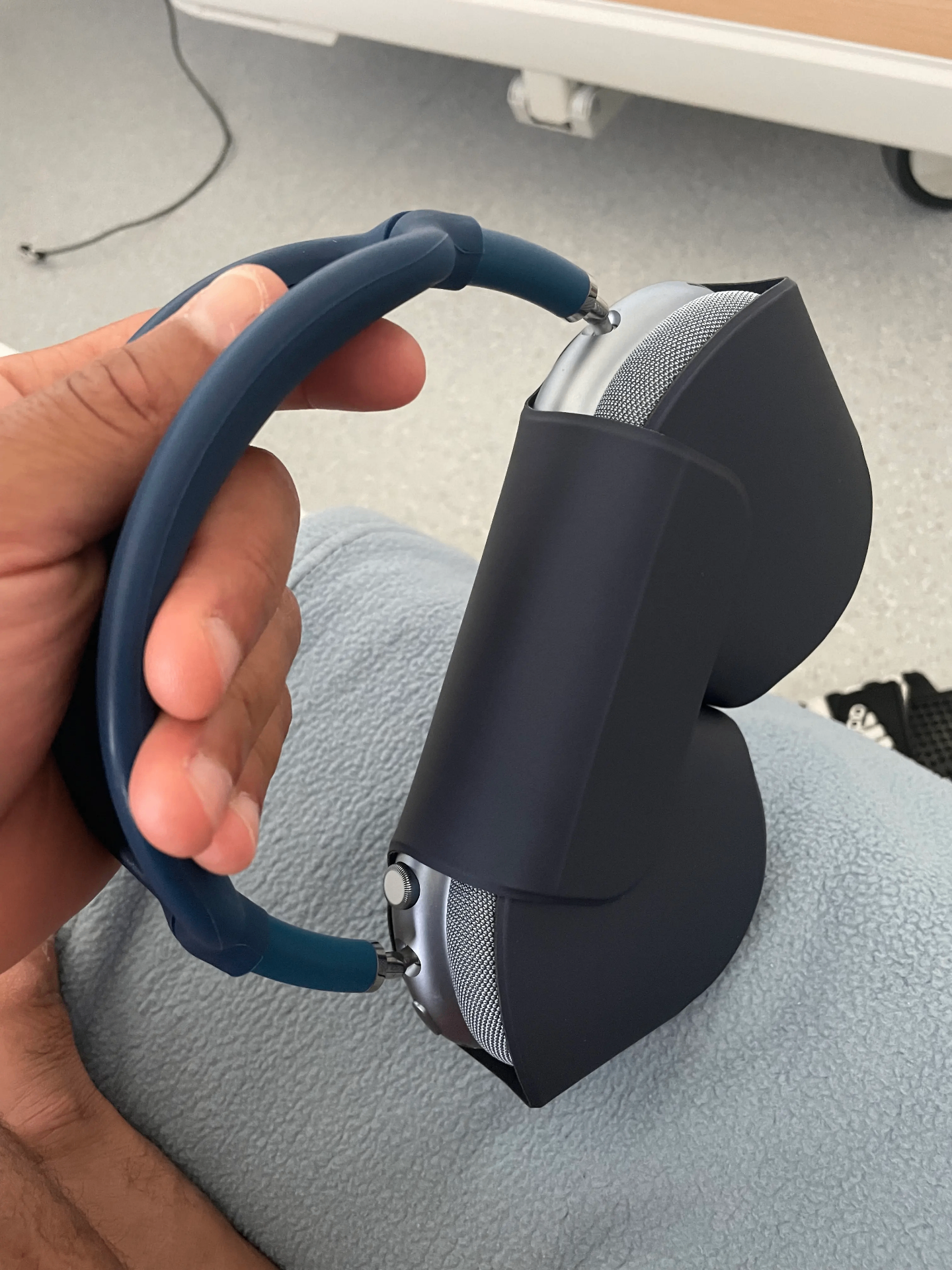 Blue Hidden Maxes headphones